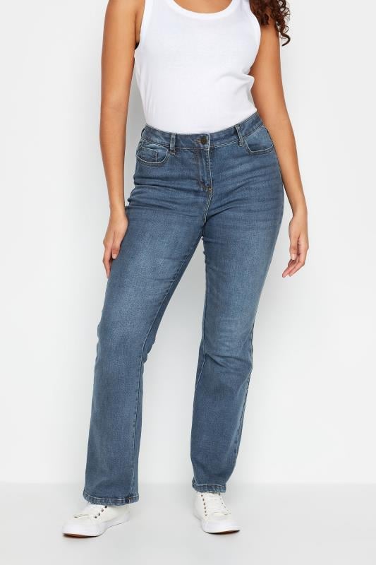 Women's  M&Co Blue Mid Wash Bootcut Jeans