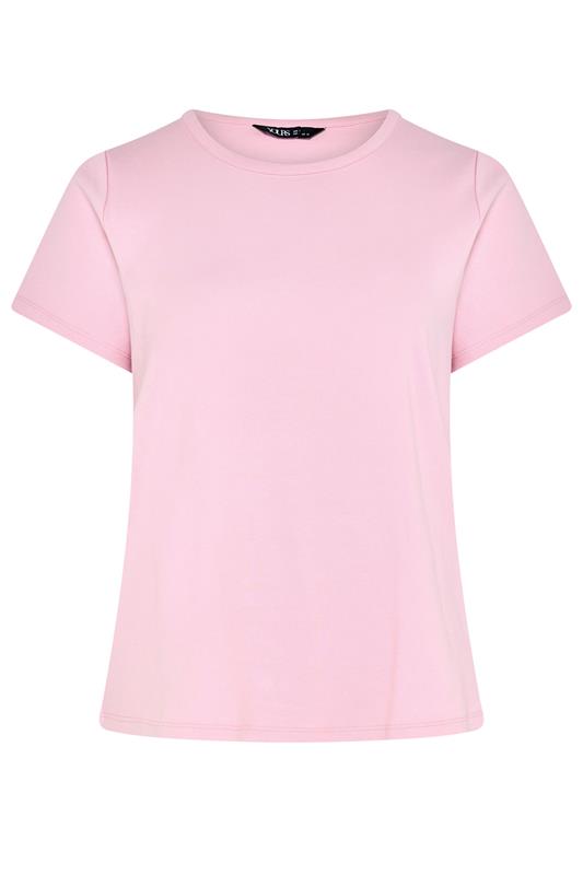 YOURS Plus Size Pink Interlock T-Shirt | Yours Clothing 5