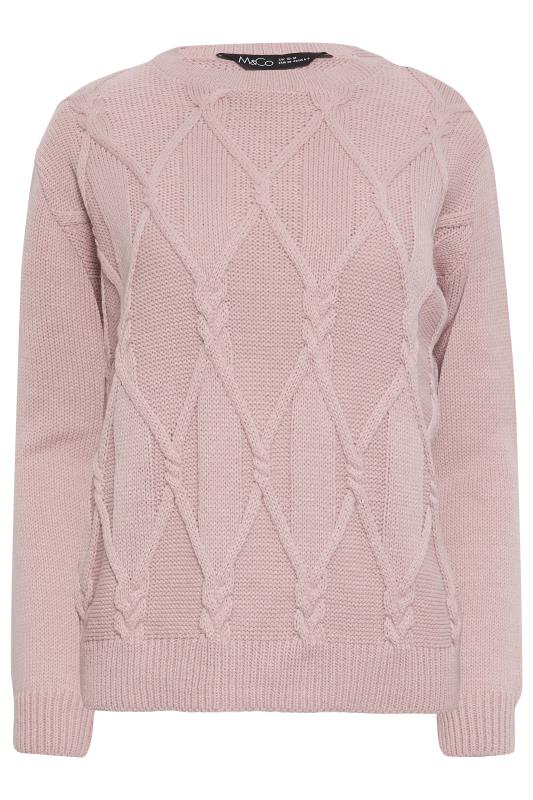 M&Co Pink Cable Knit Jumper | M&Co