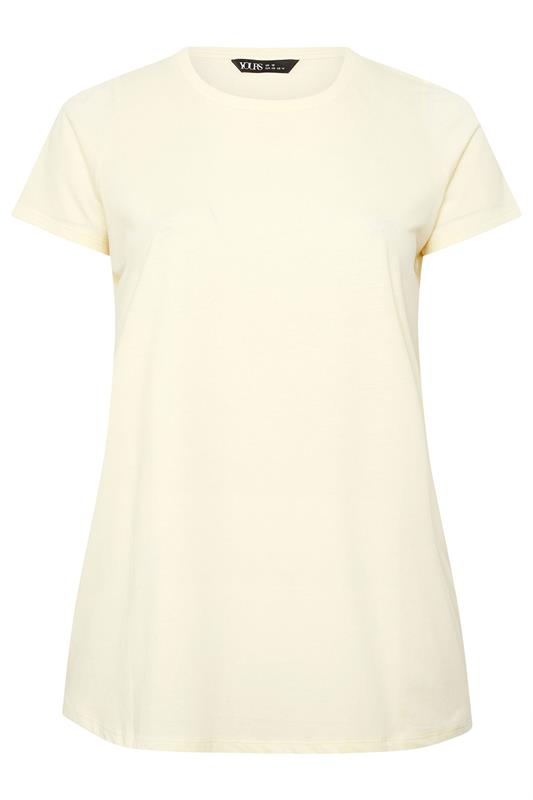 YOURS Plus Size Butter Yellow Core T-Shirt | Yours Clothing 5