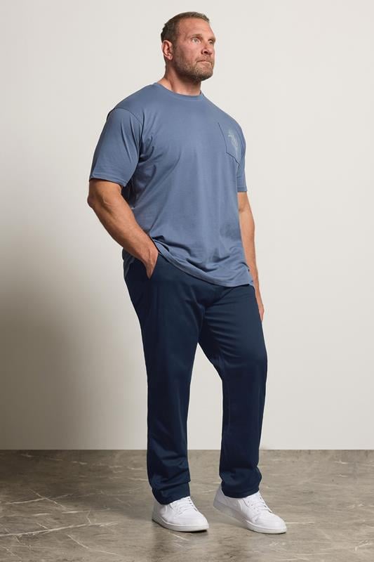 KAM Big & Tall Dark Navy Blue Chino Trousers