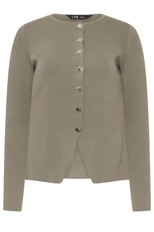LTS Tall Women's Mocha Brown Button Cardigan | Long Tall Sally 5