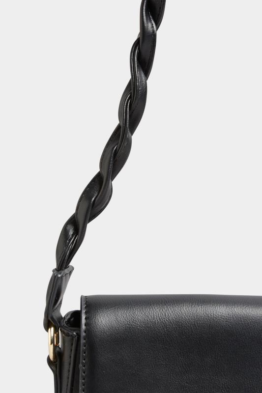 Black Twisted Strap Shoulder Bag | Yours Clothing 5