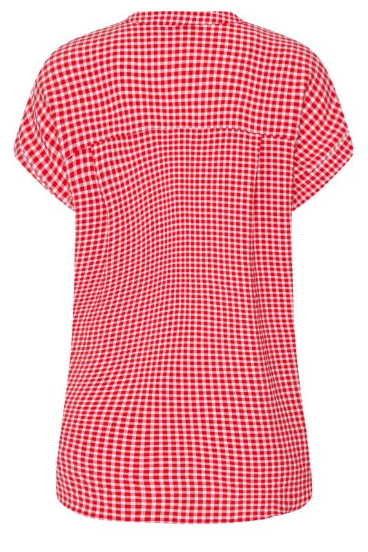 M&Co Red Gingham Short Sleeve Shirt | M&Co 7