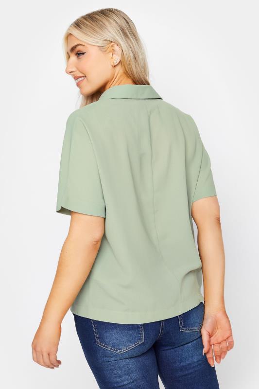 M&Co Sage Green Short Sleeve Utility Shirt | M&Co 4