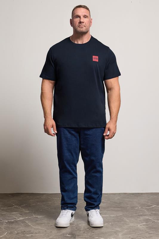 JACK & JONES Big & Tall Sky Captain Blue Logo T-Shirt | BadRhino 1