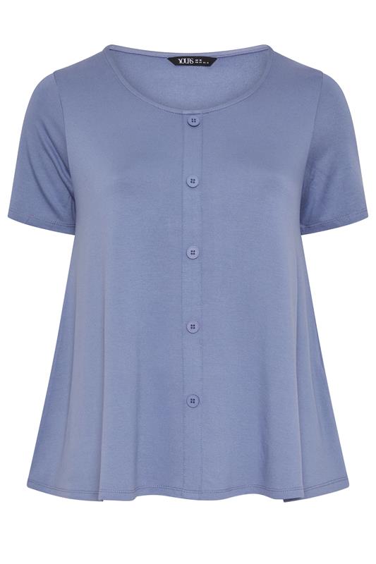 YOURS Plus Size Blue Soft Touch Top | Yours Clothing 5