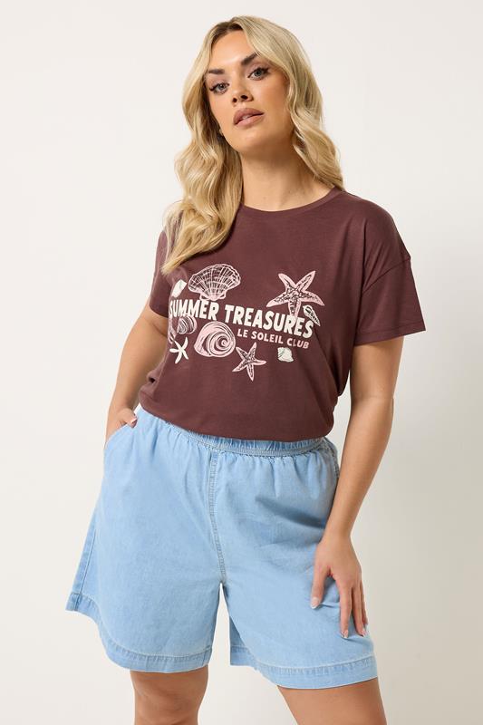 YOURS Curve Blue Denim Shorts