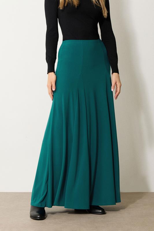 LTS Tall Women's Teal Green Godet Maxi Skirt | Long Tall Sally 1