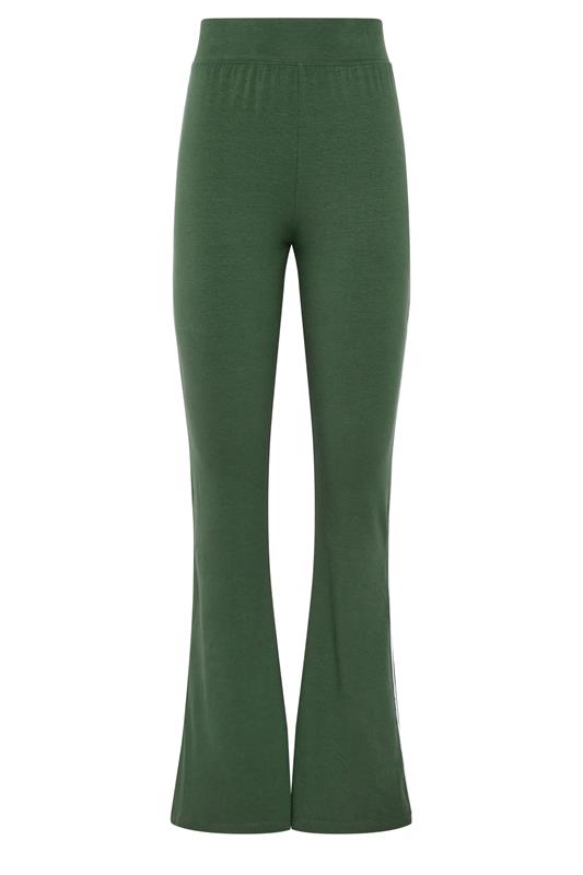 LTS Tall Women's Olive Green Side Stripe Cotton Flared Leggings | Long Tall Sally 4