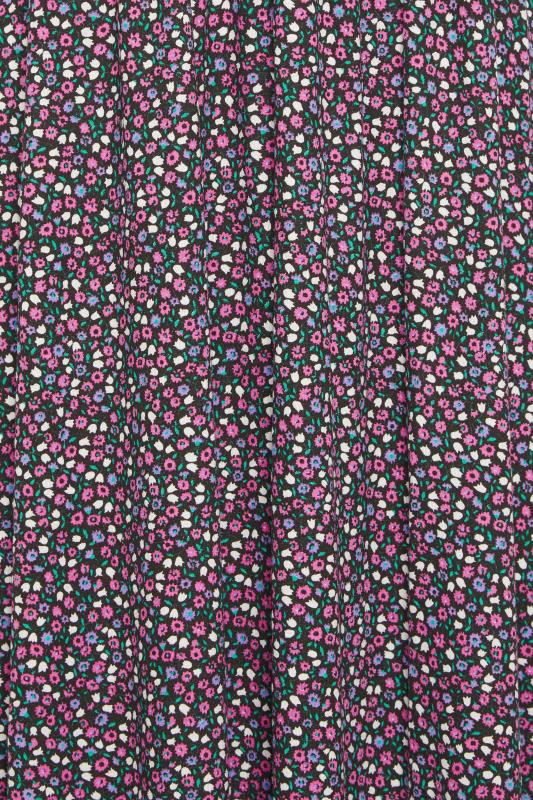 M&Co Petite Purple Ditsy Floral Print Dress | M&Co  5