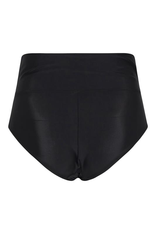 Plus Size Black Fold Over Tummy Control Bikini Brief | Yours Clothing  9