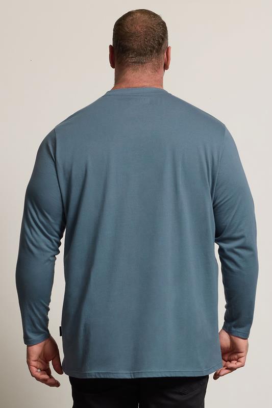 BadRhino Big & Tall Petrol Blue Extra Long Core Long Sleeve T-Shirt | BadRhino 2