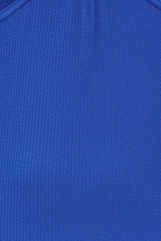 YOURS Plus Size Cobalt Blue Buckle Textured Swimsuit | Yours Clothing 6