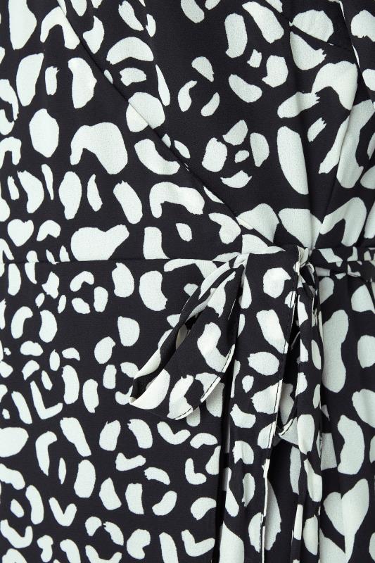 M&Co Black Animal Print Wrap Dress | M&Co