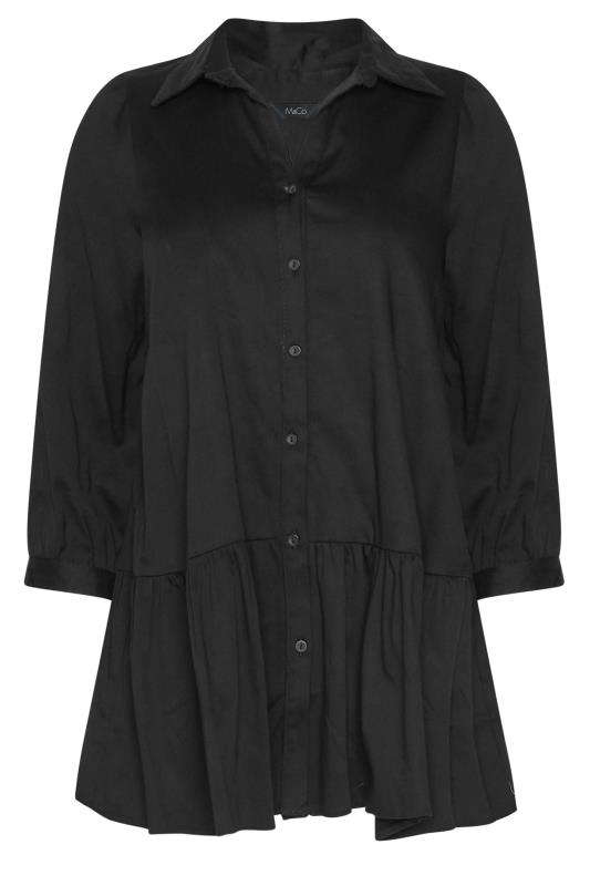 M&Co Black Frill Hem Button Through Shirt | M&Co 6