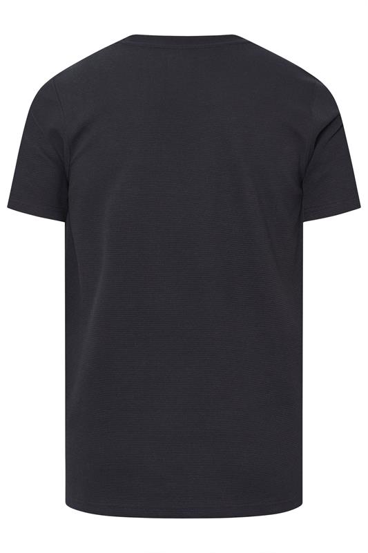 BadRhino Big & Tall Navy Blue Ottoman Textured T-Shirt | BadRhino 7