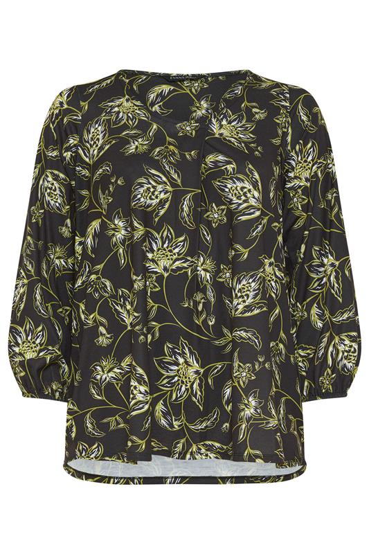 EVANS Curve Plus Size Paisley Print Pleat Front Top | Evans 5