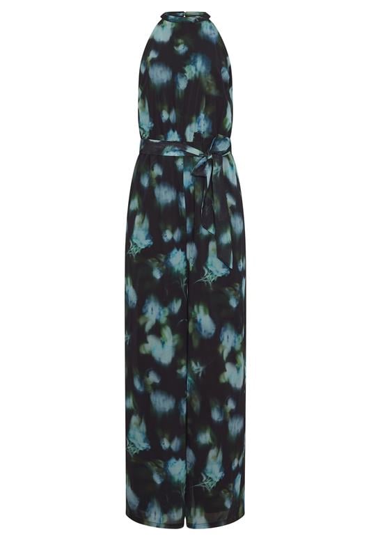 LTS Tall Women's Black Floral Halterneck Jumpsuit | Long Tall Sally 5