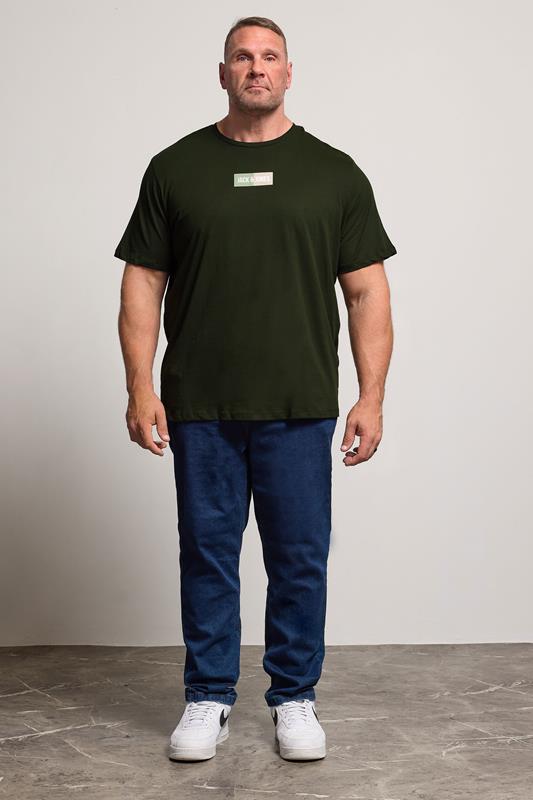 JACK & JONES Big & Tall Duffel Bag Green Pan T-Shirt | BadRhino 1