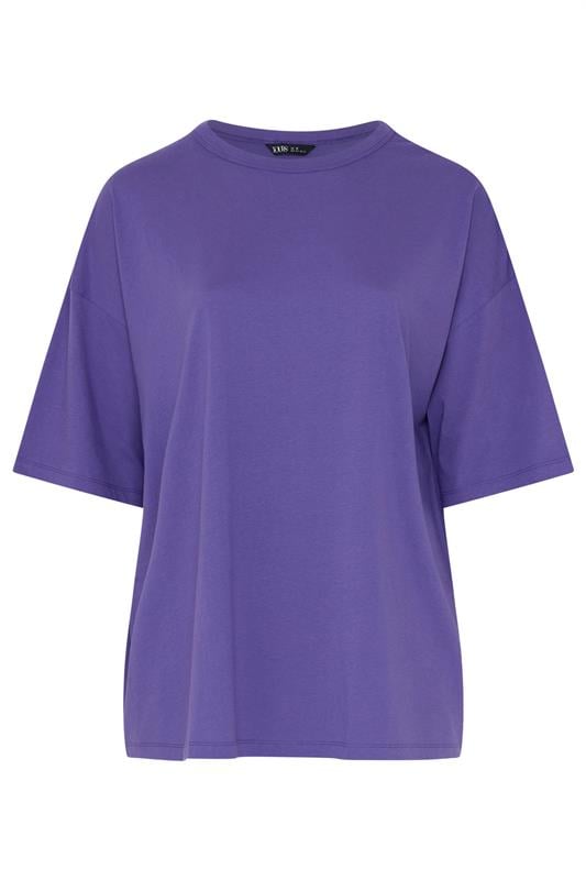 YOURS Plus Size Purple Boxy T-Shirt | Yours Clothing 5