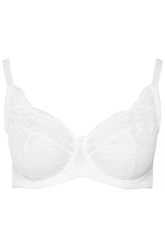 YOURS 2 PACK Plus Size Black & White Swirl Lace Bras | Yours Clothing 10