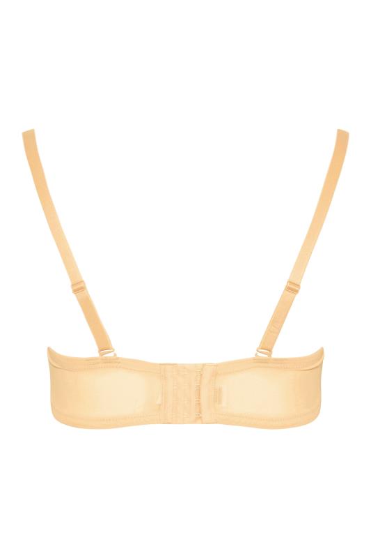 Plus Size Nude Moulded Underwired Full Cup Multiway Bra With Removable Straps | Yours Clothing 6
