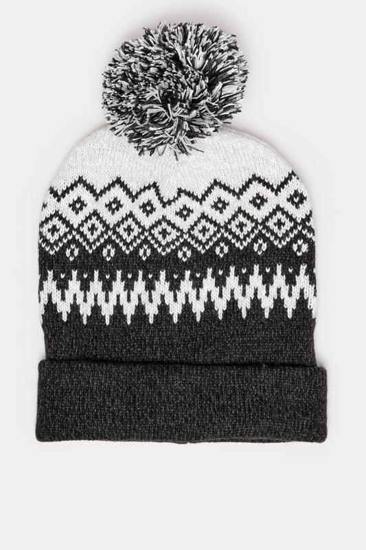 BadRhino Grey Fairisle Bobble Hat | BadRhino 1
