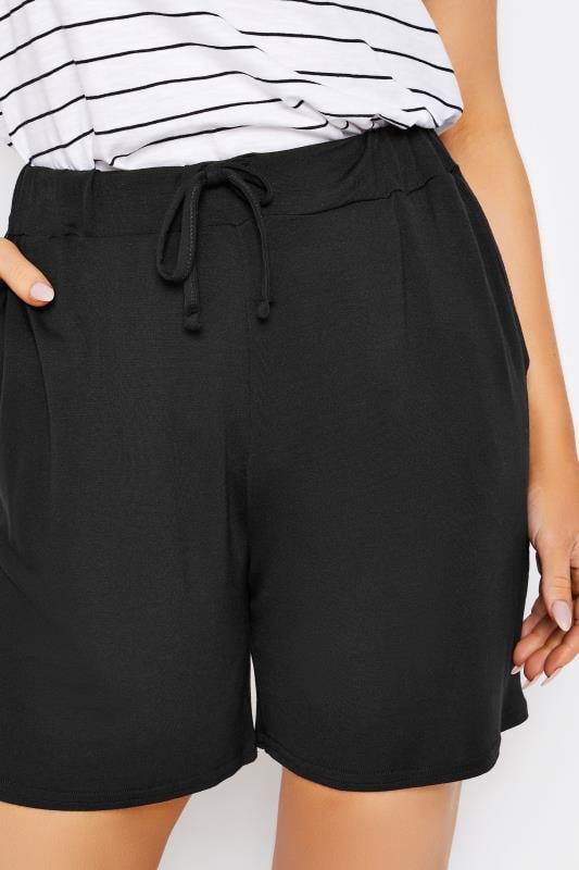 M&Co Black Jersey Drawstring Shorts | M&Co 4