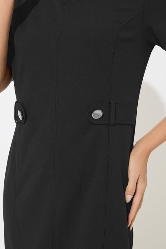 M&Co Black Button Detail Tailored Dress | M&Co
