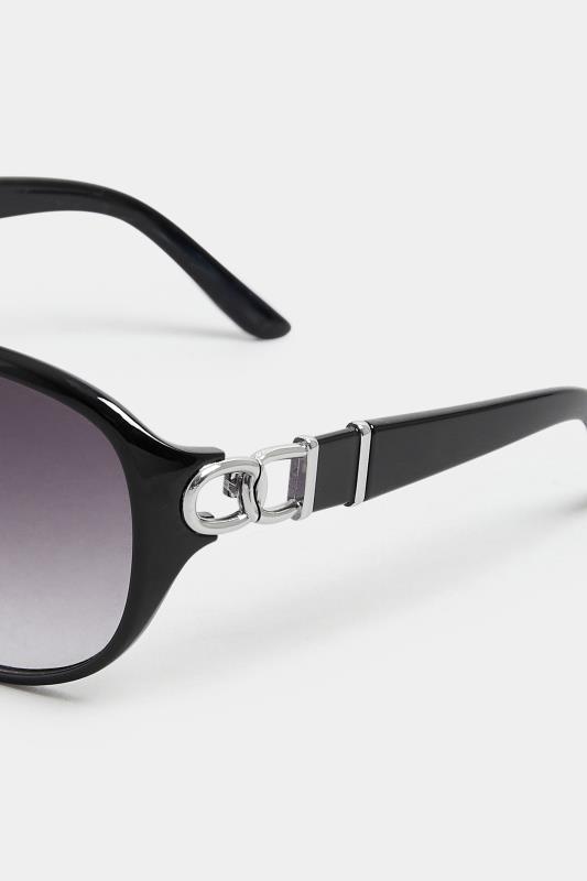 Black Chain Detail Sunglasses | Yours Clothing 4
