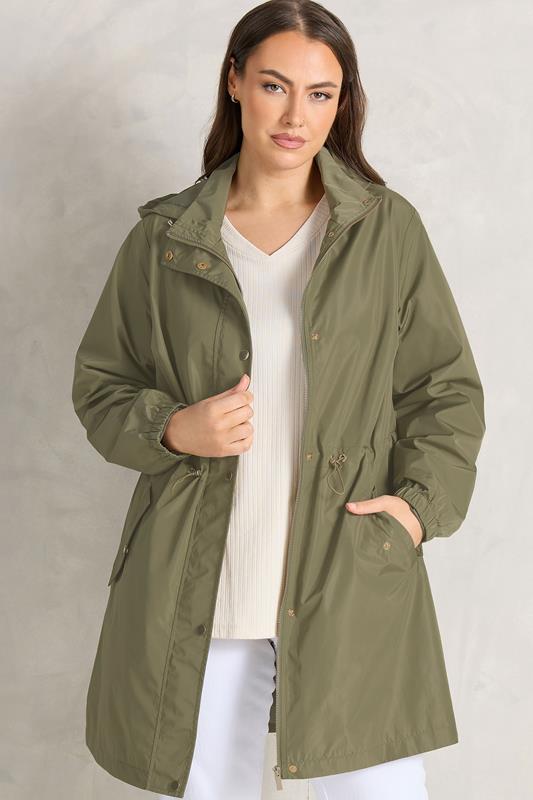 EVANS Curve Khaki Green Lightweight Rain Jacket