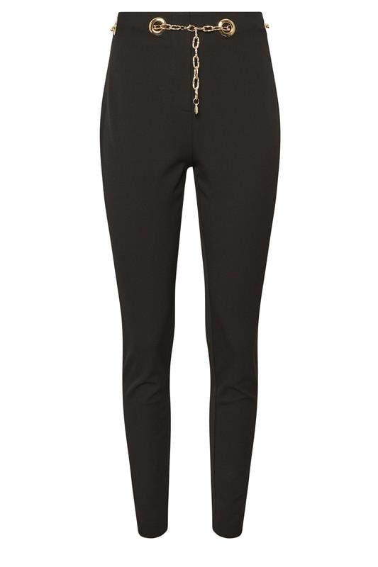 STAR Black Eyelet Chain Waist Trousers | StarByJM 6