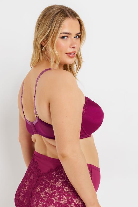 YOURSET 2 PACK Plus Size Red & Black Underwired T-Shirt Bras | Yours Clothing 6