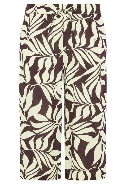 M&Co Petite Purple Leaf Print Cropped Trousers 6