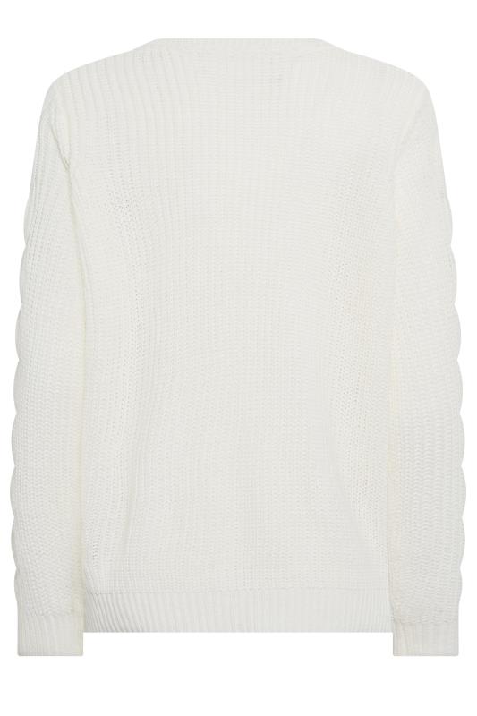 M&Co Ivory White Cable Knit Jumper | M&Co 6
