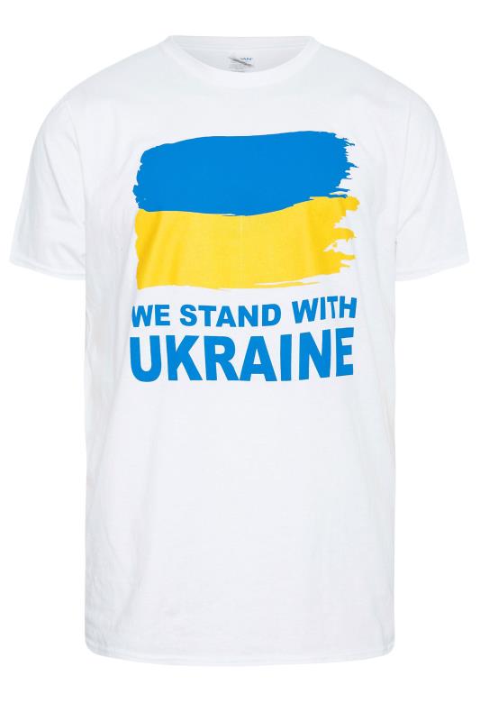 Ukrainian Crisis 100% Donation White 'We Stand With Ukraine' T-Shirt | BadRhino 3