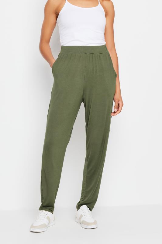 M&Co Khaki Green Hareem Jersey Trousers | M&Co 2