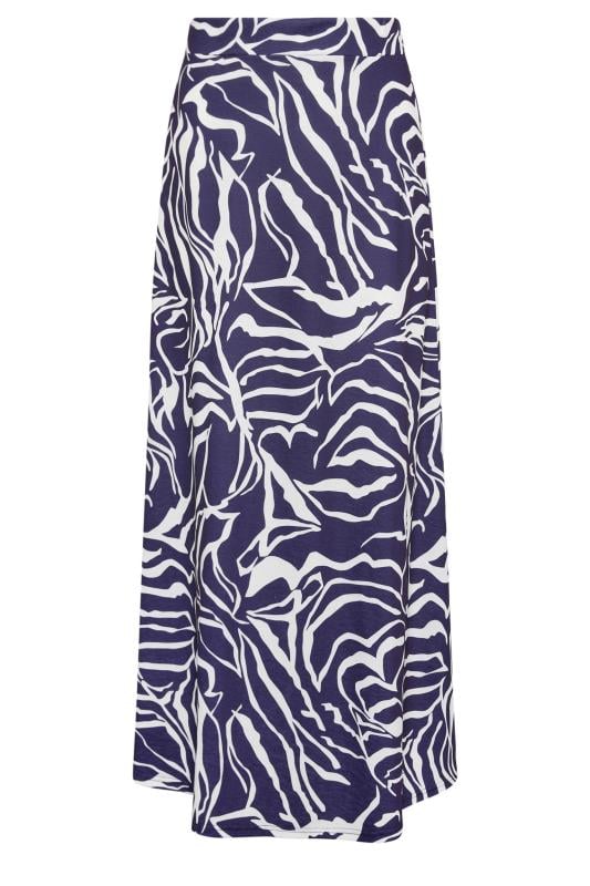 M&Co Navy Blue Abstract Print Maxi Skirt | M&Co 5