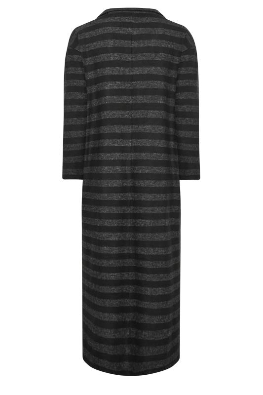 YOURS LUXURY Plus Size Black Stripe Print Soft Touch Jumper Dress | Yours Clothing 8