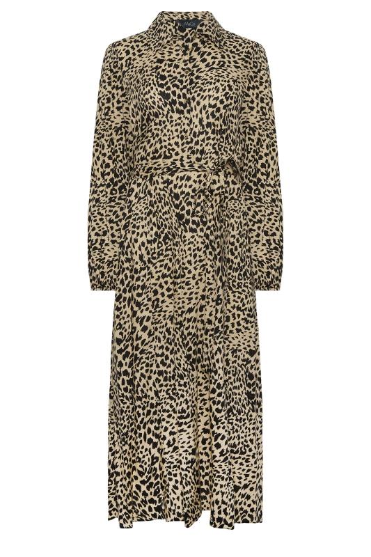 M&Co Brown Leopard Print Midaxi Shirt Dress | M&Co