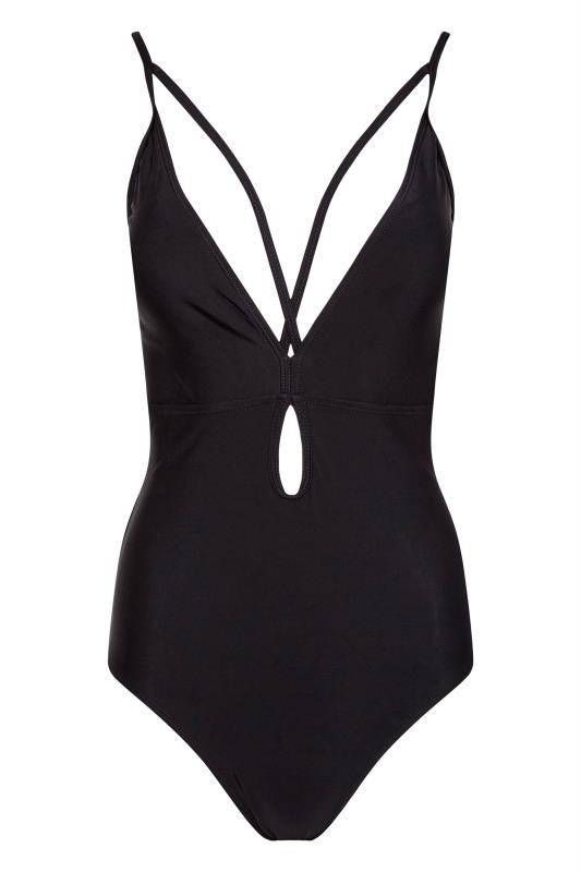 LTS Tall Women's Black Strappy Swimsuit | Long Tall Sally 7