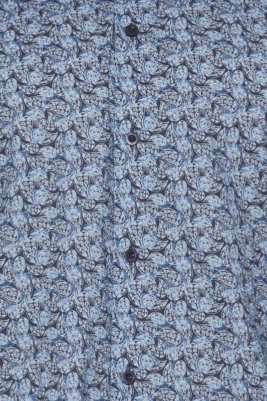 BadRhino Tailoring Big & Tall Blue Paisley Print Formal Shirt | BadRhino 1