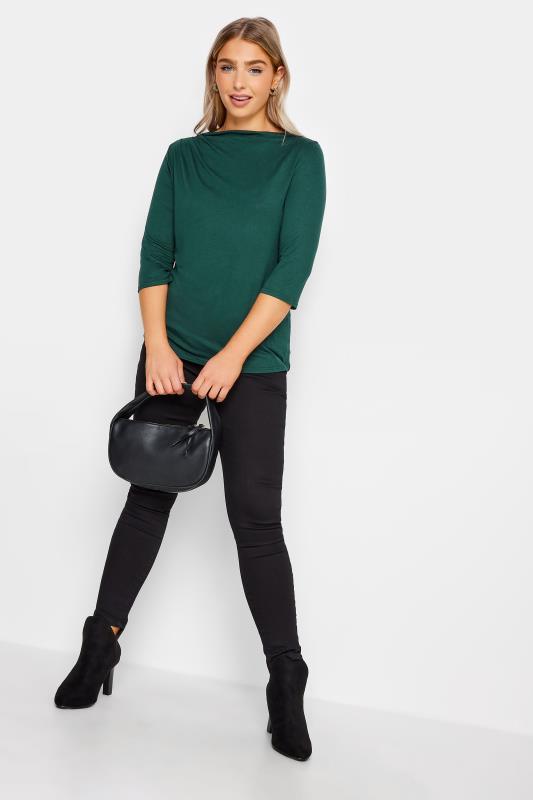 M&Co Green Pleat Neck Top | M&Co 2