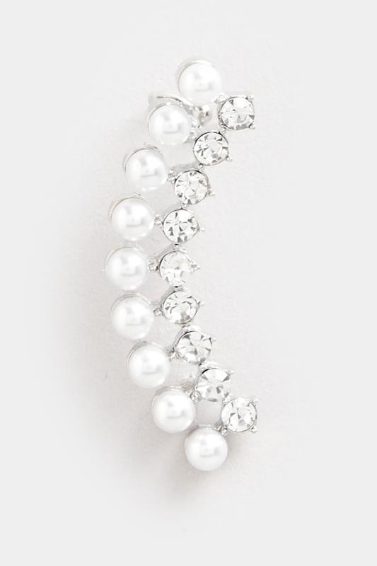  Yours Silver Tone Pearl Cuff Earring