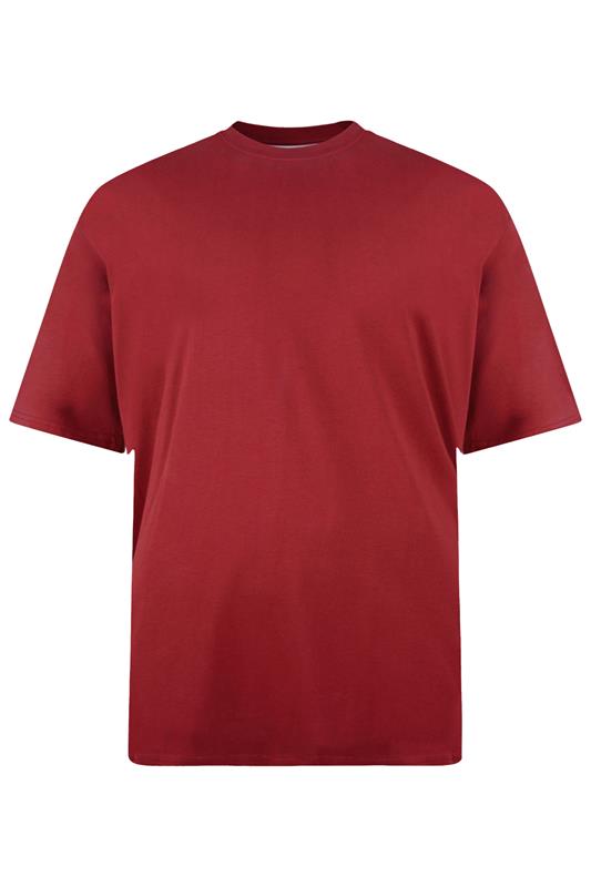 KAM Big & Tall Red Plain T-Shirt | BadRhino 1