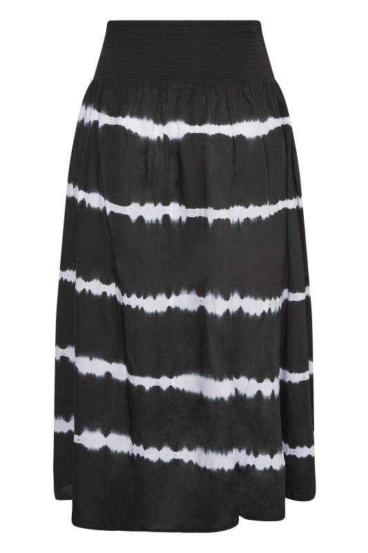 Plus Size Black Tie Dye Maxi Tulip Skirt | Yours Clothing 6