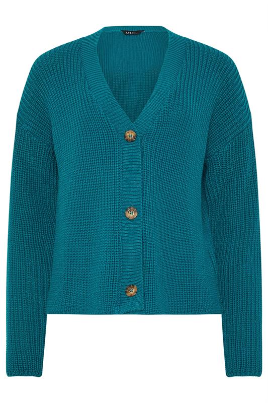 LTS Tall Women's Teal Blue V-Neck Cardigan | Long Tall Sally 5