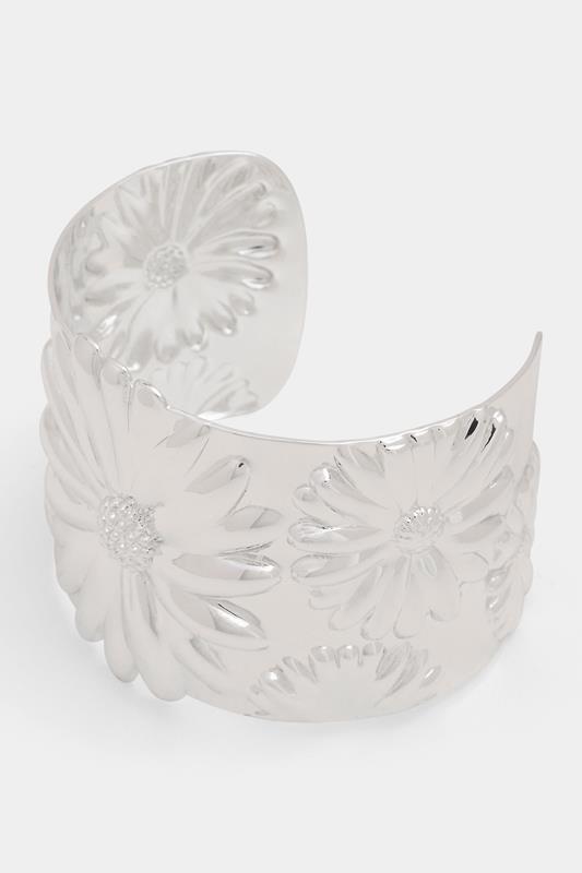  Yours Silver Tone Daisy Cuff Bracelet