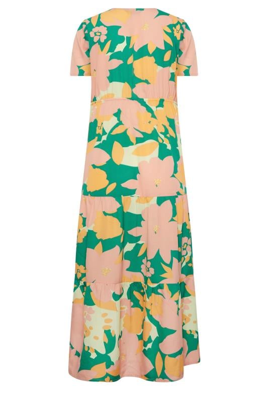 LTS Tall Women's Green Floral Tiered Midi Dress | Long Tall Sally 7